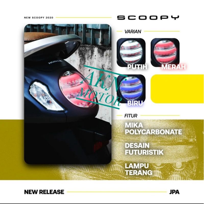 Lampu stop jpa scoopy 2020 led lampu belakang scoopy 2020 new