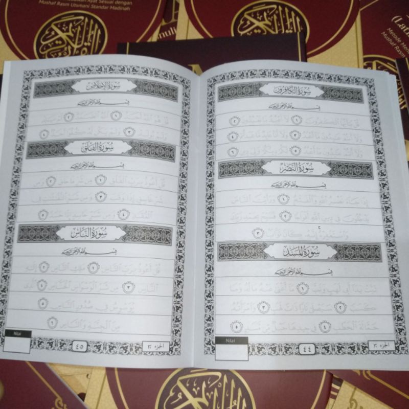 Mushaf Tulis Latihan Menulis Al Qur'an (LMA) Juz 29 Sampai 30, Latihan Menulis Arab