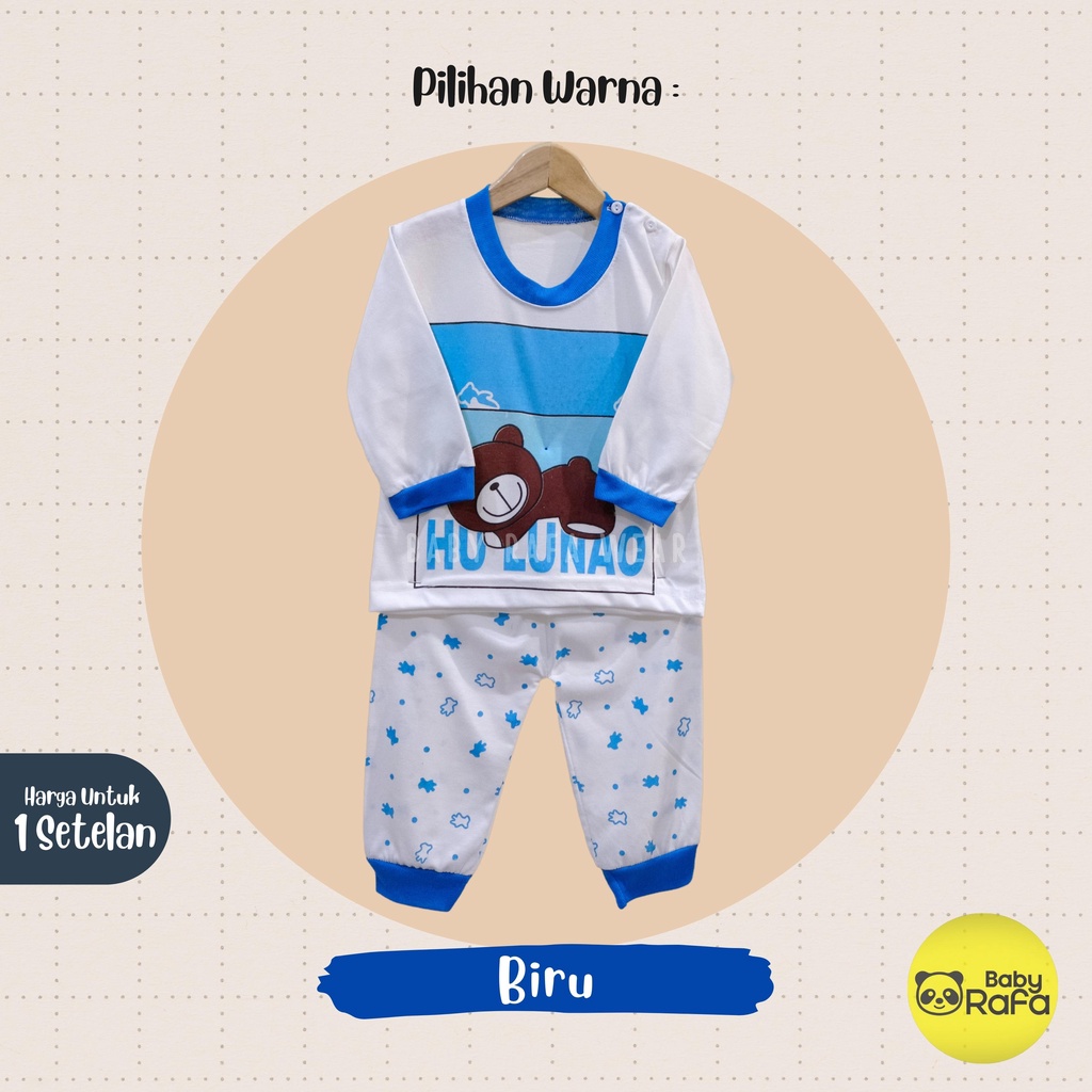 Setelan Piyama Baju Bayi Panjang 3 - 18 Bulan merk VIORI motif HU LUNAO