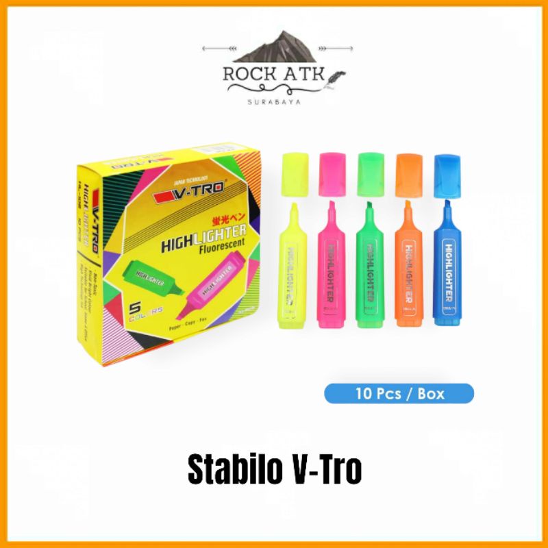 

V-tro Highlighter (1pcs) - Stabilo Warna Marker Penanda Kertas Warna