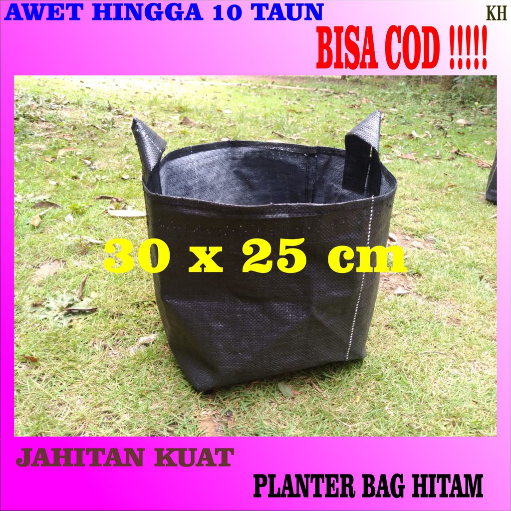 Planter Bag 22 Liter Terpal Tebal | Planterbag Hitam Pot Tanaman Besar Polybag Kuat Media Tanam Sayu