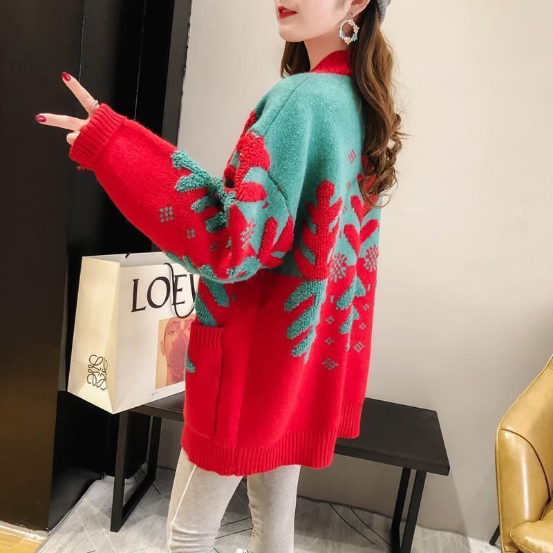 IMPORT WOMAN OVERSIZED KNIT CARDIGAN NA-MU KNITWEAR OUTER KARDIGAN RAJUT WANITA MUSIM DINGIN KOREAN STYLE