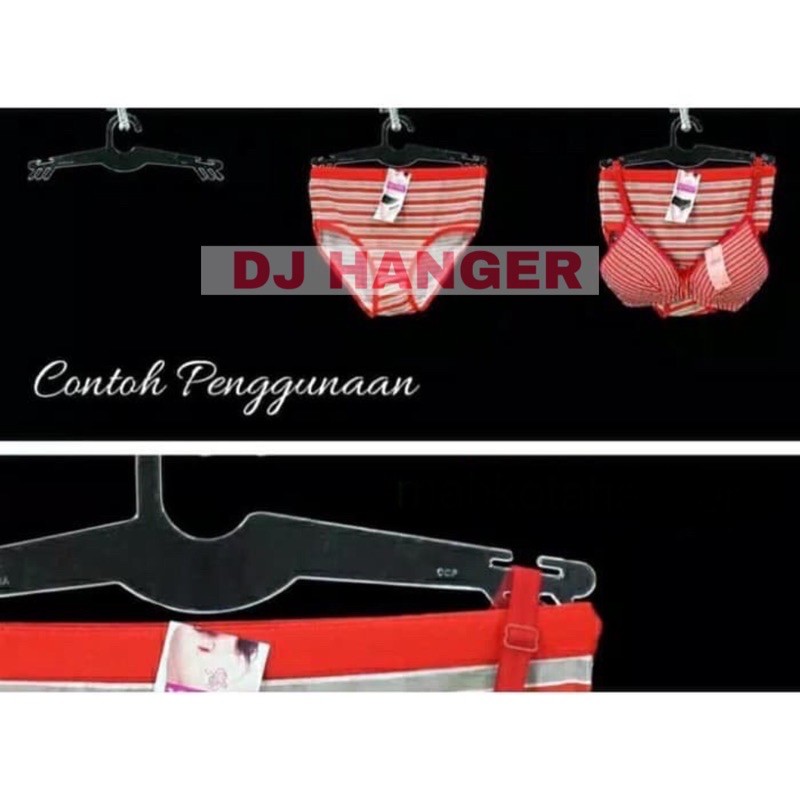 Hanger BH Dan Celana Dalam Bening | Gantungan Serbaguna 12pcs (1lusin)