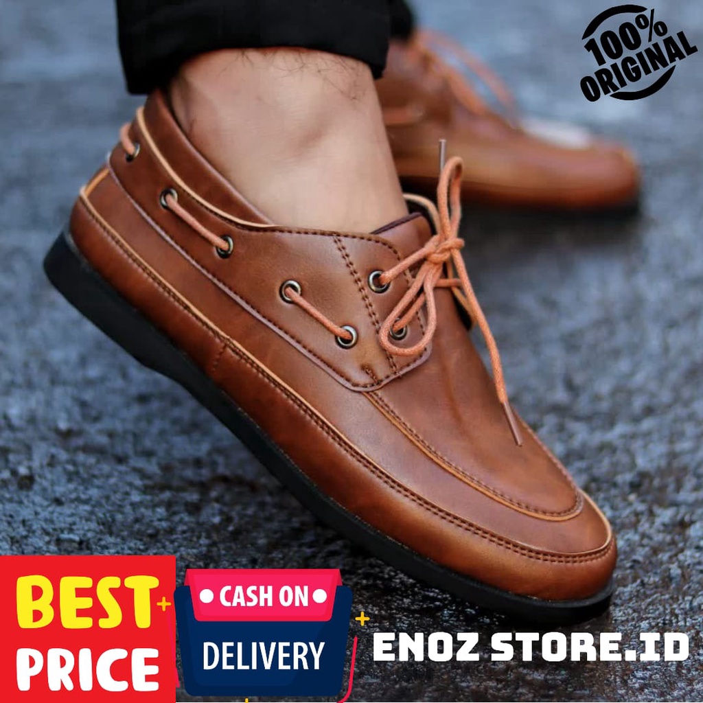 ENOZ VITO Sepatu PAntofel pria formal Casual Kerja kulit Shinthetic Original handmade kualitas distro terbaru keren modis elegant cowo