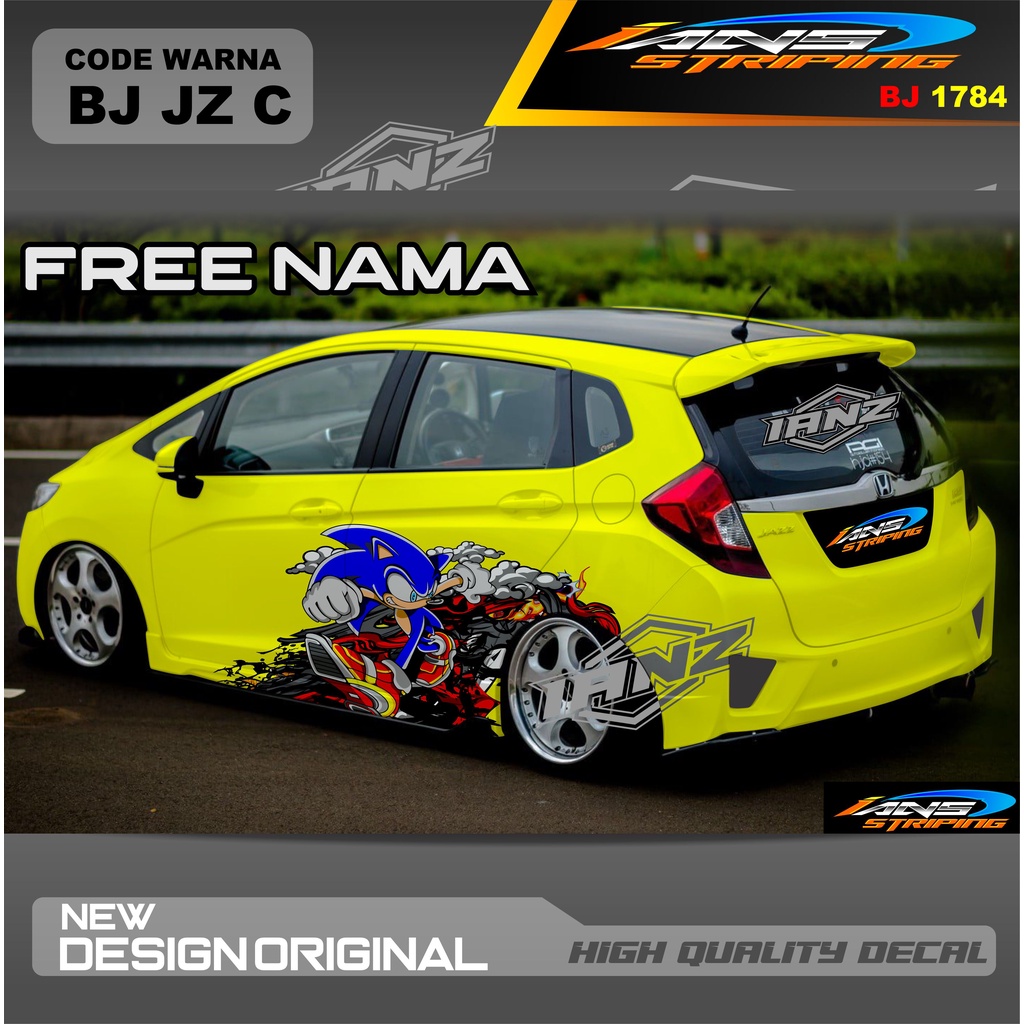 DECAL STIKER MOBIL AGYA AYLA HONDA JAZZ AVANZA DLL / VARIASI STIKER MOBIL / DECAL STIKER MOBIL / STIKER MOBIL