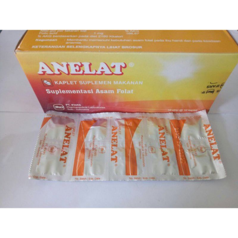 Anelat asam folat strip 10's