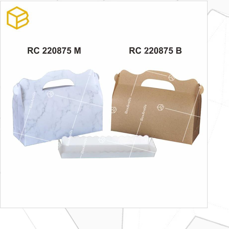 

[amanah99✔️] Rollcake box, Brownies box, packaging, dus, kotak - RC220875 Marble (20pcs)
