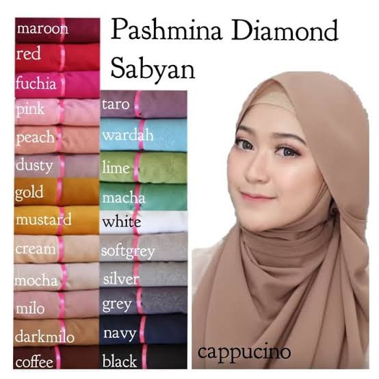 KERUDUNG WANITA HIJAB PASHMINA CERUTY MURAH