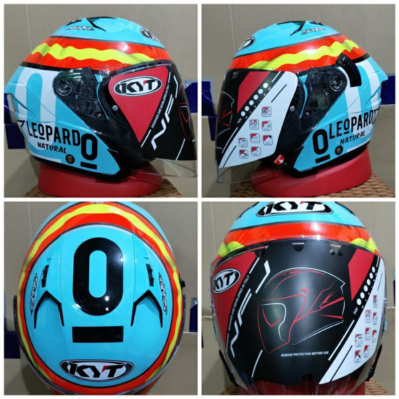KYT HELM NFJ MOTIF JAUME LEOPARD REPLIKA
