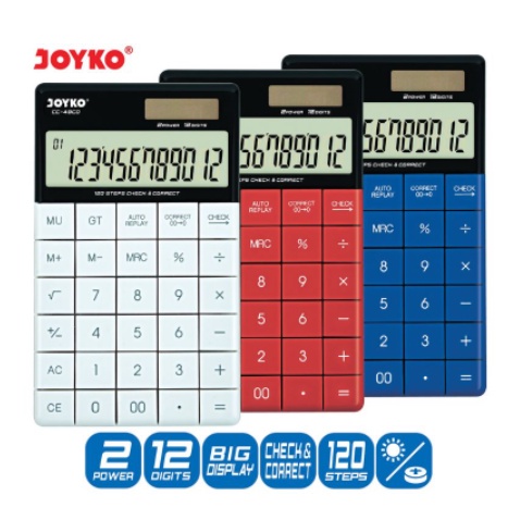 

Joyko Kalkulator Elektronik 12 Digits| CC- 48CO