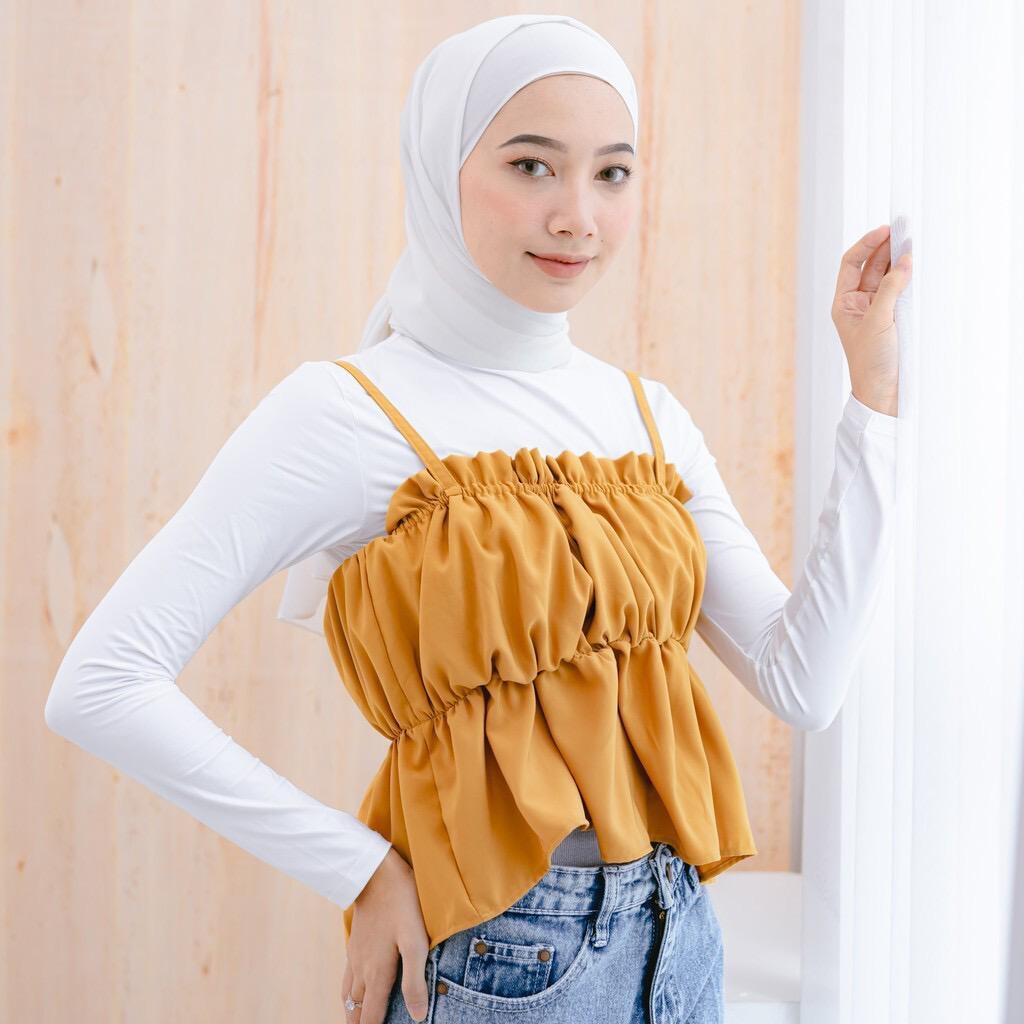 1KG MUAT 8PCS | FIERA OUTWEAR TANKTOP BASIC KERUT RUFFLE HITS OOTD SELEBGRAM FASHION GROSIR MURAH