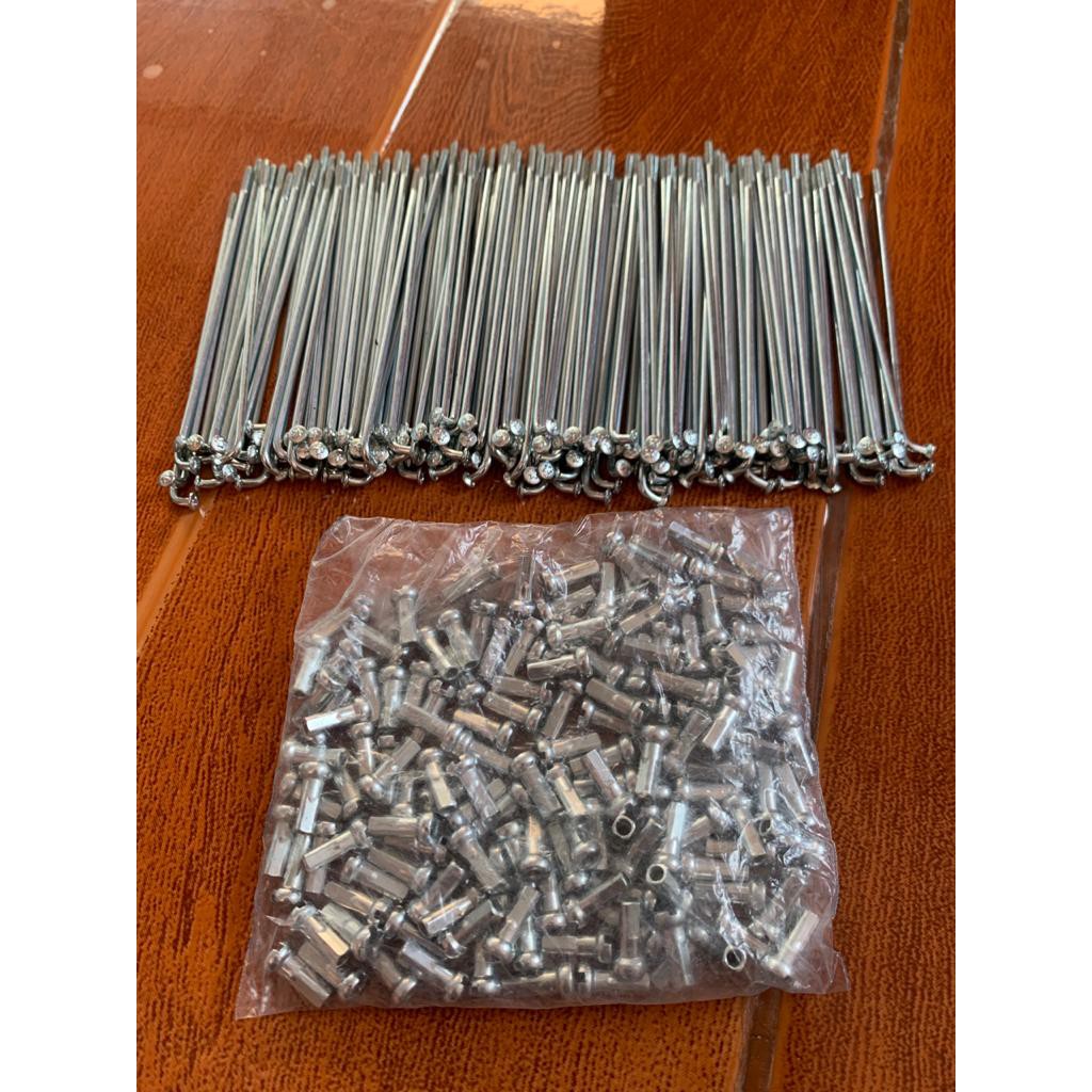 TERMURAH!!! Jari-jari Sepeda Anak Ukuran 12&quot; / Isi 72pcs / Chrome / Realpict
