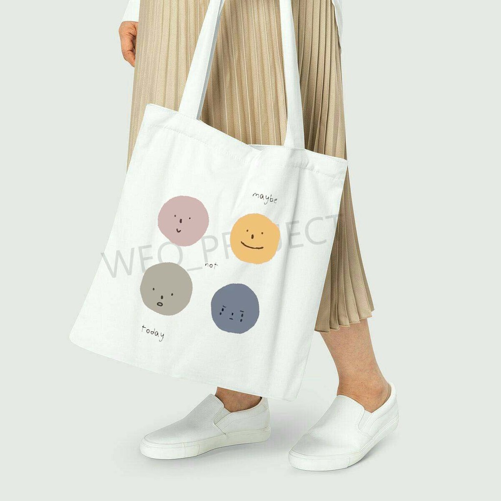 TOTE BAG KANVAS / TOTE BAG WANITA / TOTE BAG WORDS2