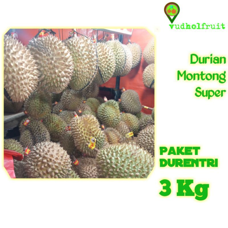 Durian Montong Utuh 3 Kg  Paket DURENTRI Durian Monthong Sultan Super