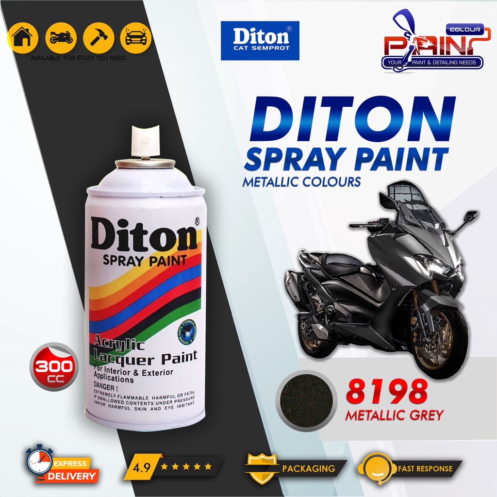 Diton 8198 Metalic Grey Cat Semprot/Pylox/Samurai Motor/Helm/Gundam