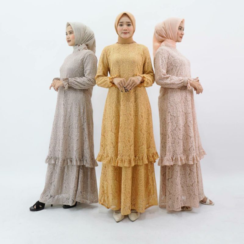 GAMIS MALAYSIA BROKAT REMPEL✨