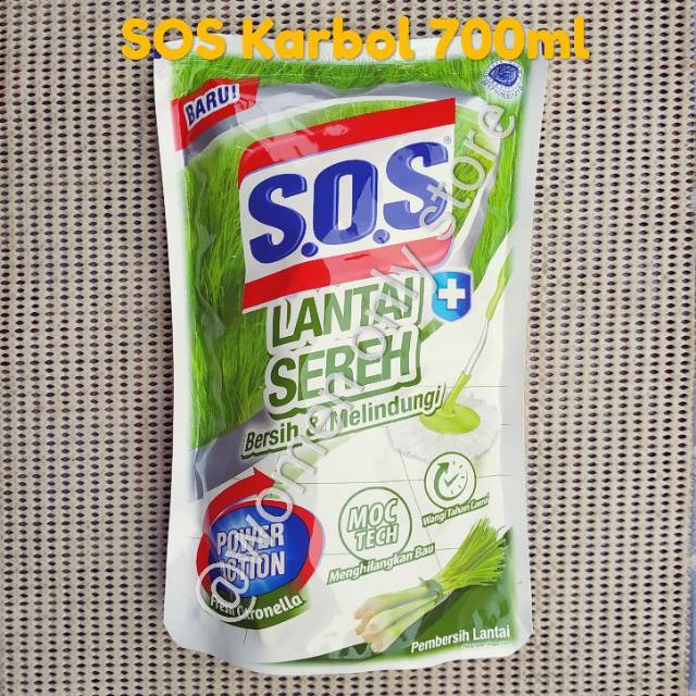 SOS Pembersih Lantai Sereh Karbol Refill Pouch