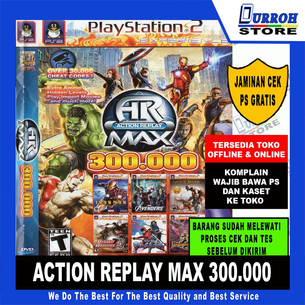 KASET GAME PS2 ACTION REPLAY MAX 300.000