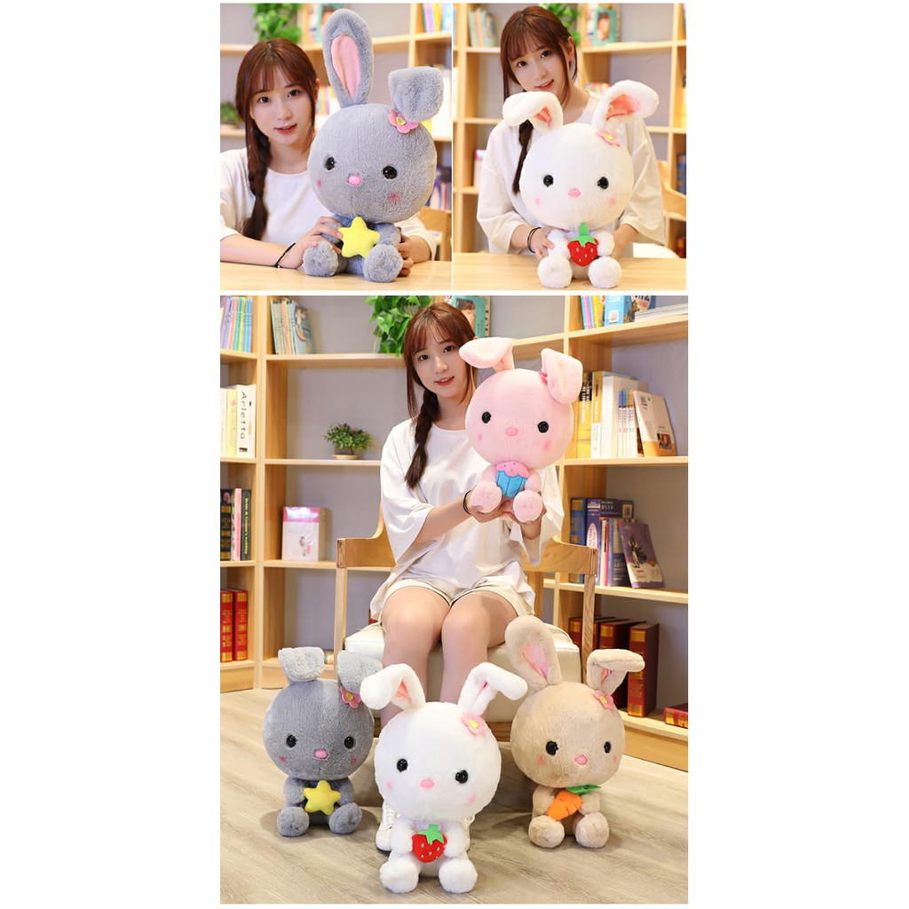 Boneka Kelinci Boneka Bunny Lucu Bahan Plush Lembut