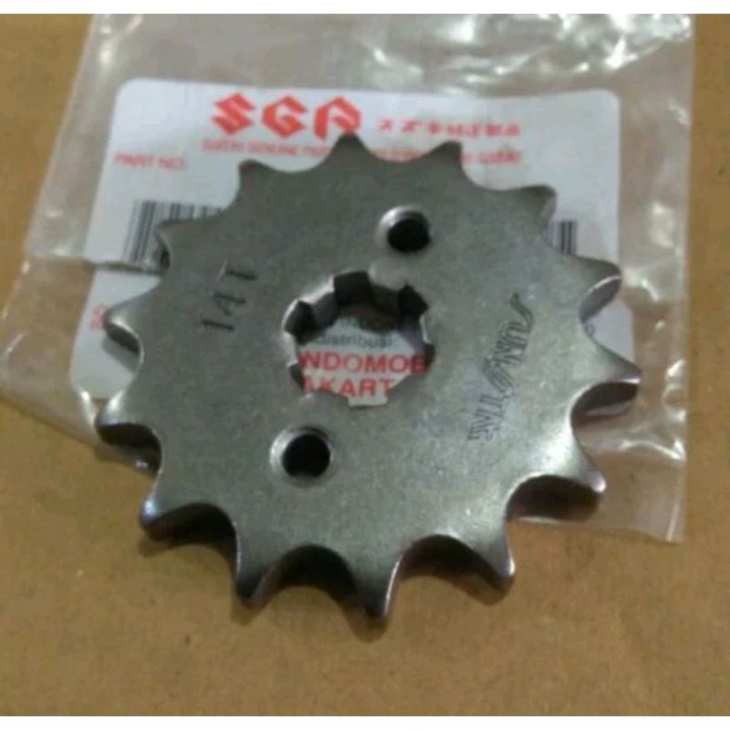 Gear Depan satria 2 tak , smash , shougun 110 Ori sgp