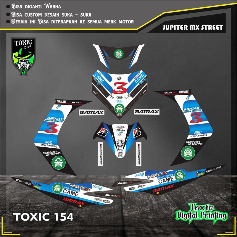 Sticker Decal YAMAHA MIO SPORTY BATALAK BIRU PUTIH