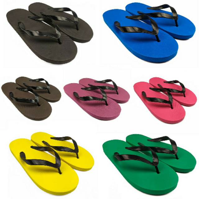 PROMO Sandal Jepit Polos | Sendal Spon Pria Casual Wudu Wudhu Hitam DLL