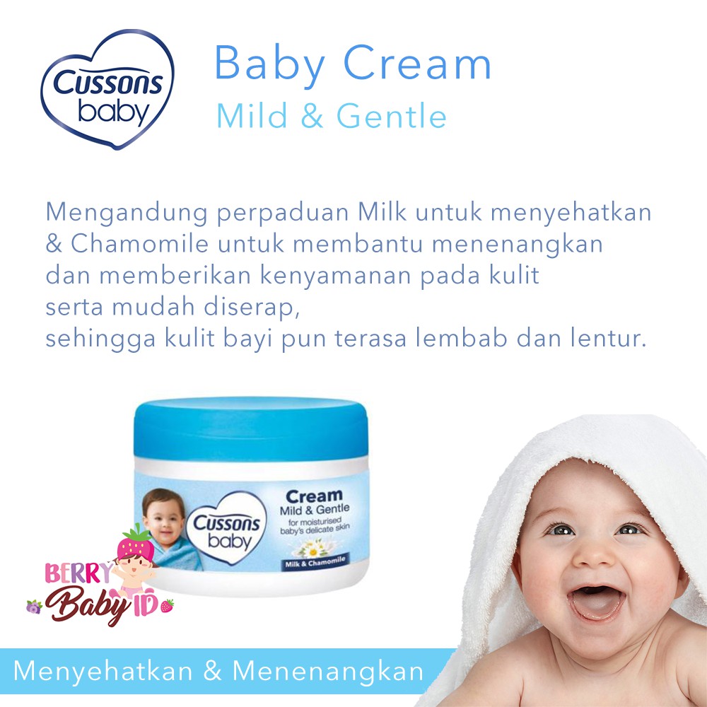 Cussons Baby Cream Losion Bayi Krim Bayi Blue Pink Purple 50 Gram 100 Gram Berry Mart