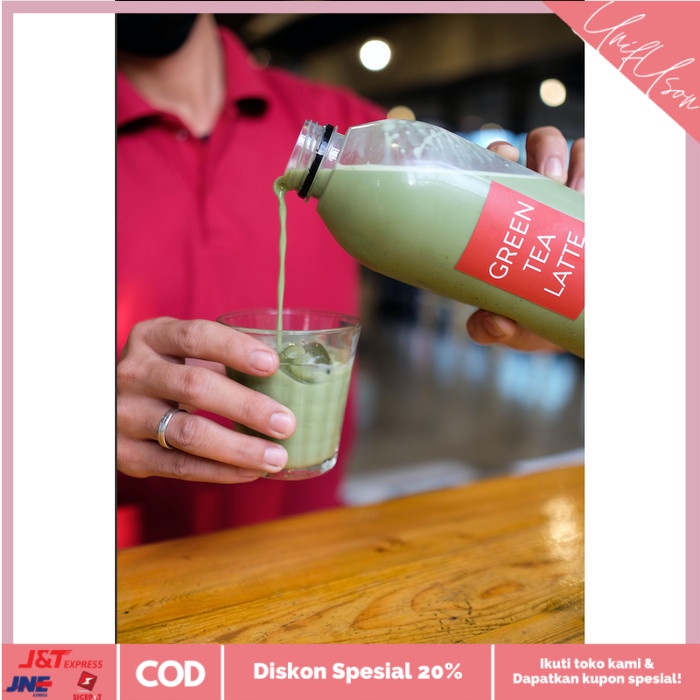

⭐COD⭐ Ice green tea latte literan