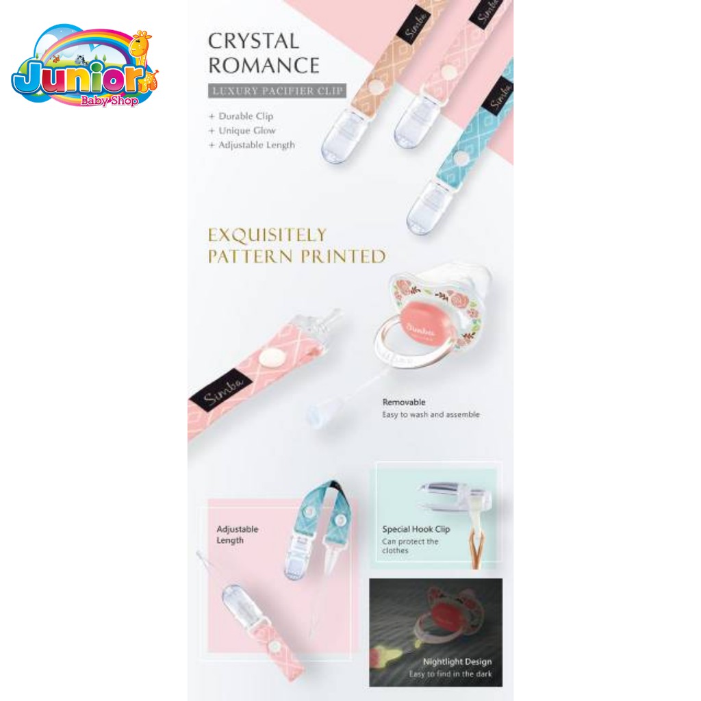 SIMBA Crystal Lux Pacifier Clip