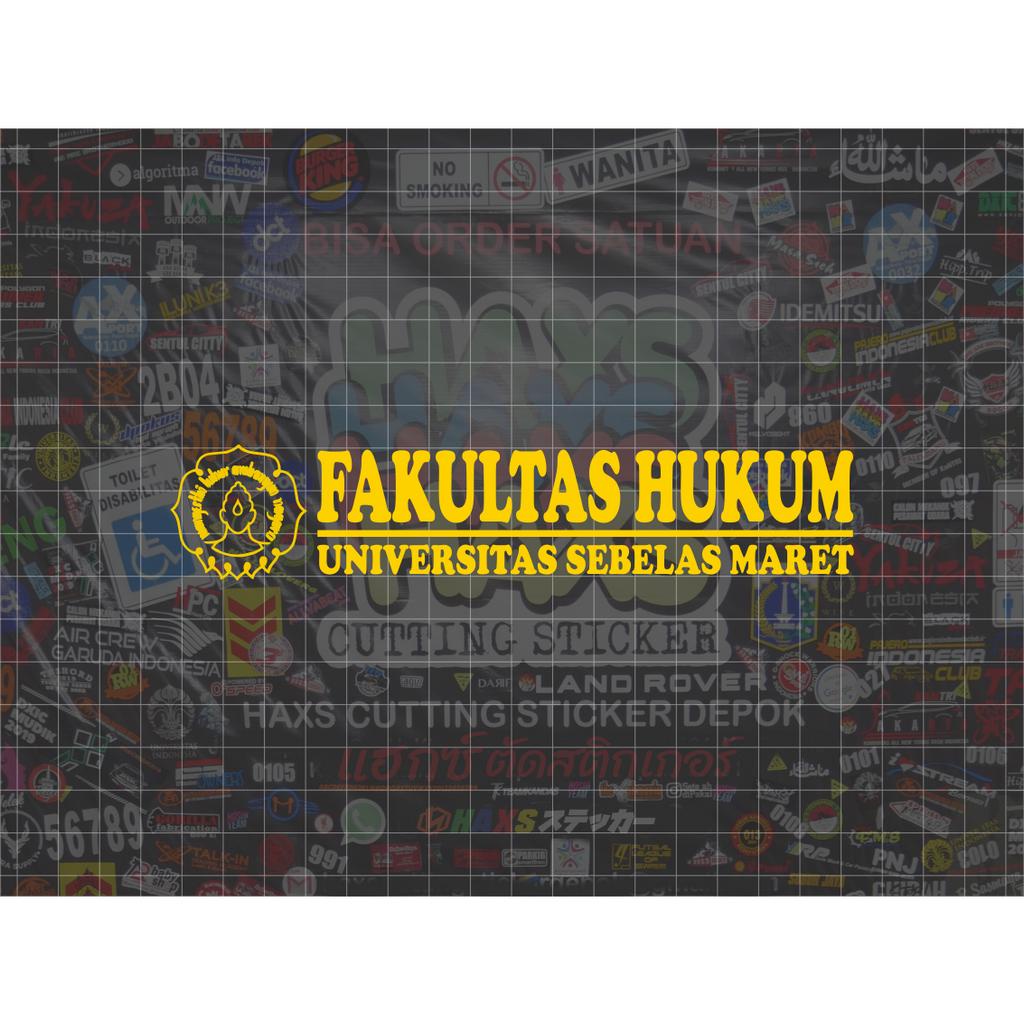 Cutting Sticker Fakultas Hukum UNS Ukuran 20 Cm Untuk Mobil