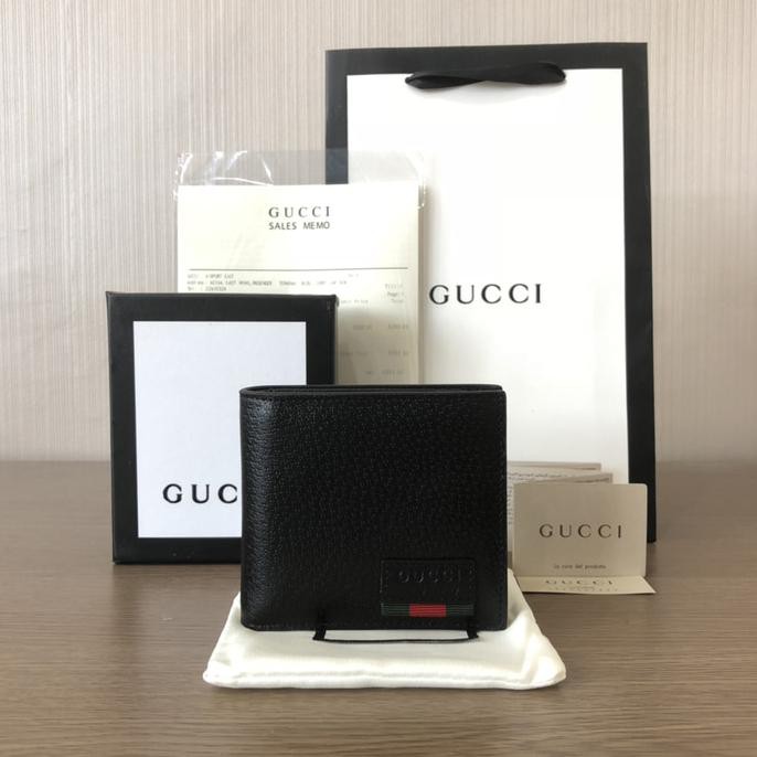 Dompet Pria Gucci Mirror Dompet Gucci Leather Bi-Fold Wallet With Web Best Mirror Dompet Lipat