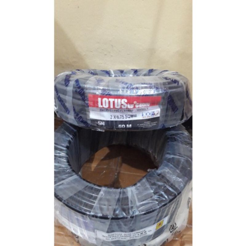 Kabel NYMHY 2×075 Lotus 50meter SNI