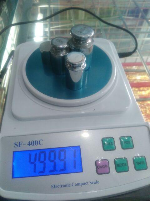 Timbangan Digital Akurasi 0.01g. Max 500g - Portable Scale Dapur Masak Obat Bumbu Emas Berlian