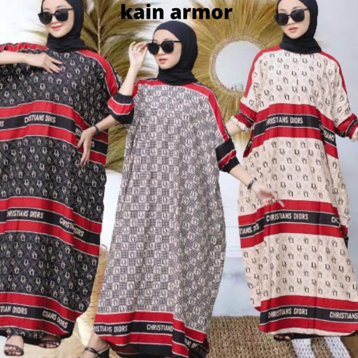 Paling Disukai.. Kaftan Christian Dior jumbo Ld 140 kain armor