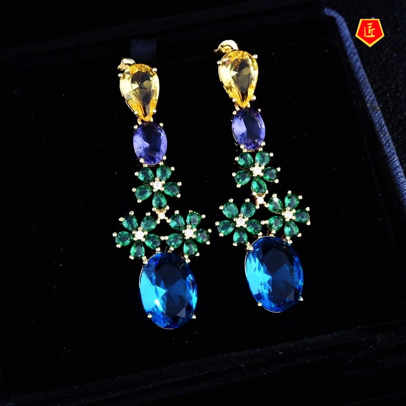 [Ready Stock]New Personality Stylish Flower Earrings