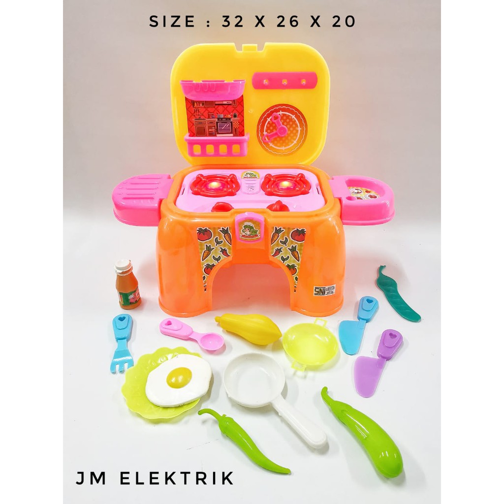 MAINAN MASAK MASAKAN ANAK KITCHEN SET JM ELEKTRIK SG TOYS