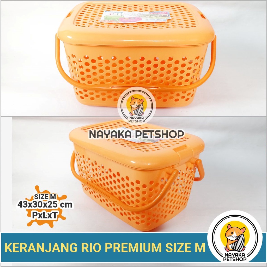 Size M Keranjang Kucing Rio Premium Pengganti Pet Cargo Pet Carrier Kelinci Musang Kitten Hewan