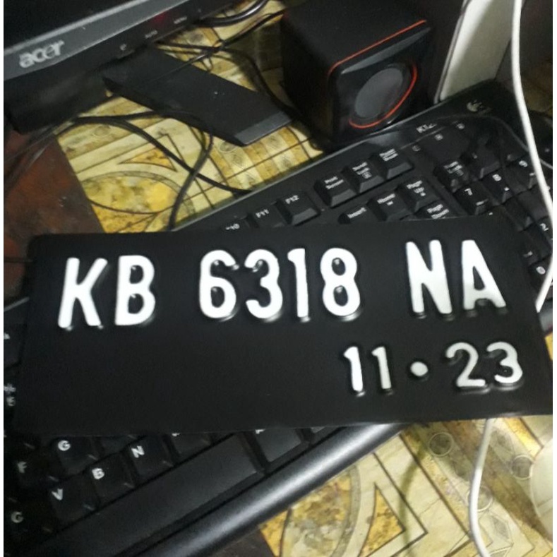 PLAT NOMOR MOTOR CUSTOM, TANPA LIS PINGIR(1PCS)