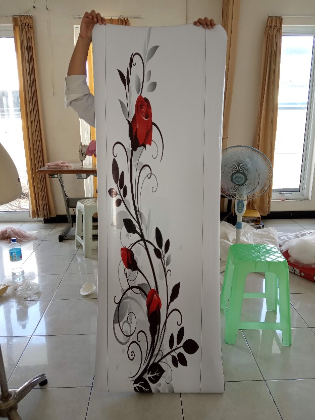 Stiker Kaca Motif Bunga Baru