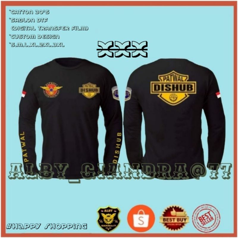 Kaos baju dishub tangan panjang