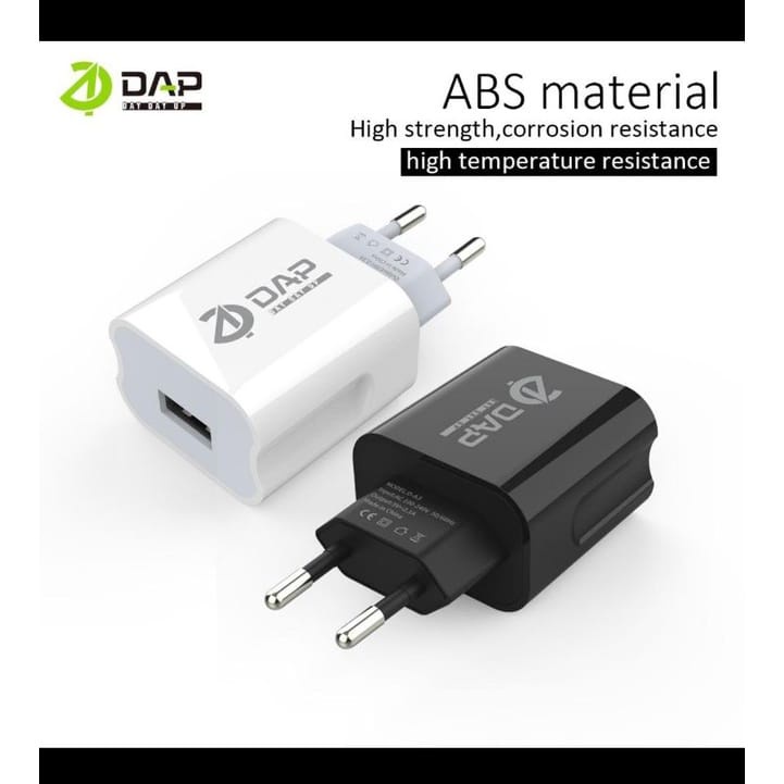 Batok Charger DAP D-A3 1USB 2.1A 1BOX isi 10PCS Kepala Charger DAP D-A3 1USB PERBOX Kepala Casan DAP D-A3 1USB 2.1A PERBOX isi 10PCS ORIGINAL