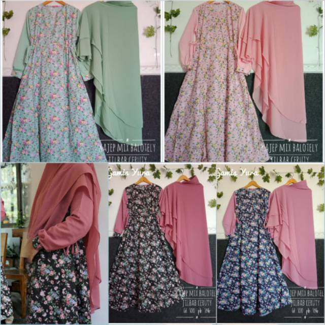GAMIS SYAR'I SET HIJAB YURA DRESS