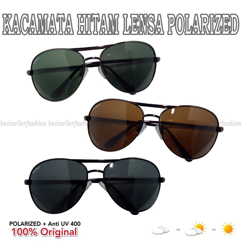 BARU! Kacamata hitam anti uv  lensa polarized fashion pria wanita kaca mata gaya korea style sunglasses glass unisex fashion outdor aviator