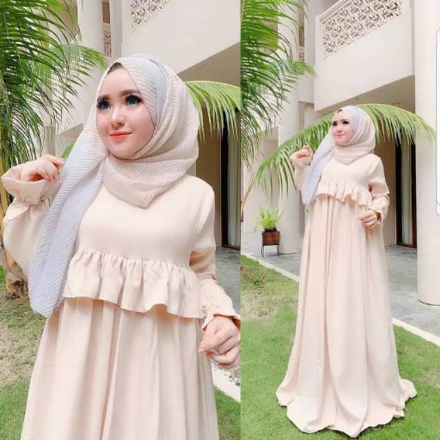 Sauki dress pakaian wanita baju gamis fashion muslim