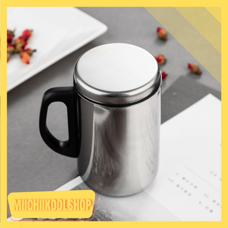 MUG STAINLESS / MUG TUTUP / MUG STAINLESS TAHAN PANAS / MUG TUMBLER / CANGKIR TERMOS