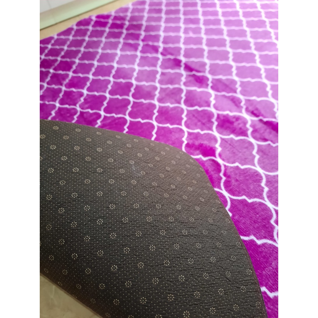 FONIX Karpet Malaysia 170x190 Motif Minimalis F156 - MAGENTA-4
