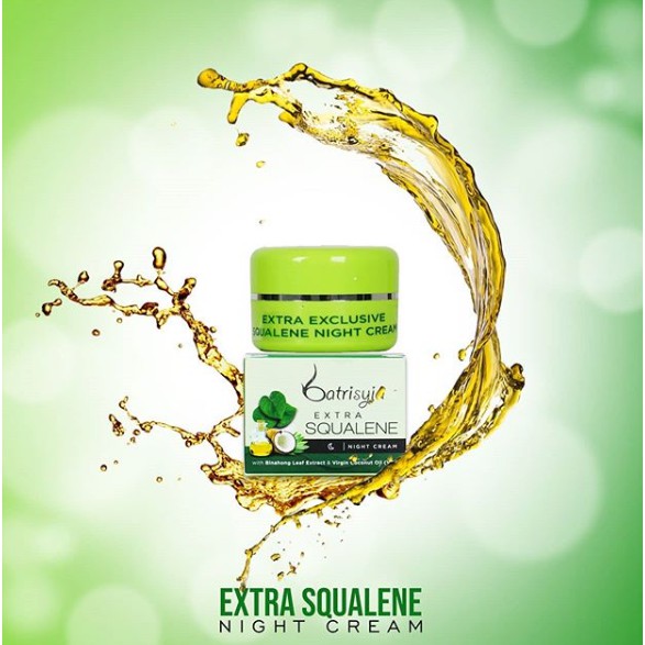 Night Cream Extra Squalene Batrisyia Herbal, Krim Malam