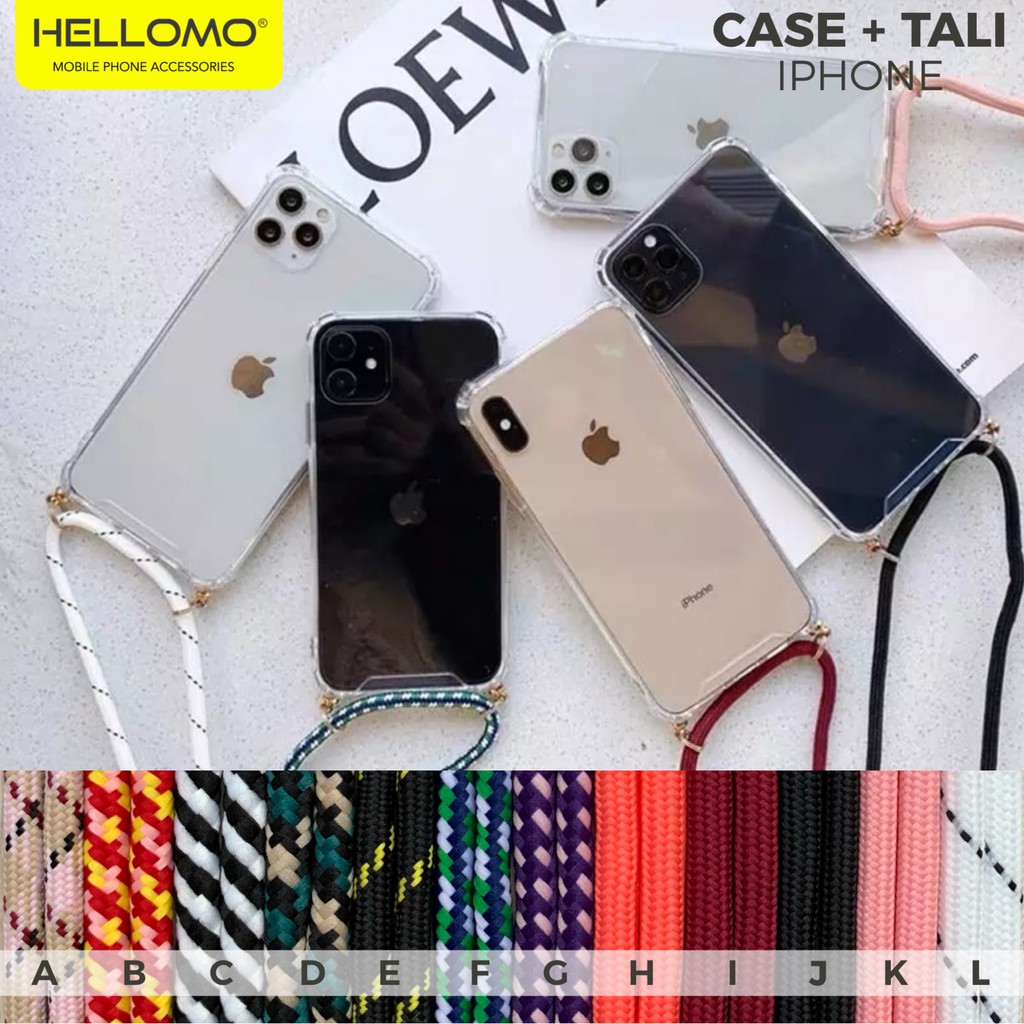 Sl   ing Case iPhone Casing Gantungan Cross Lanyard Tali Case