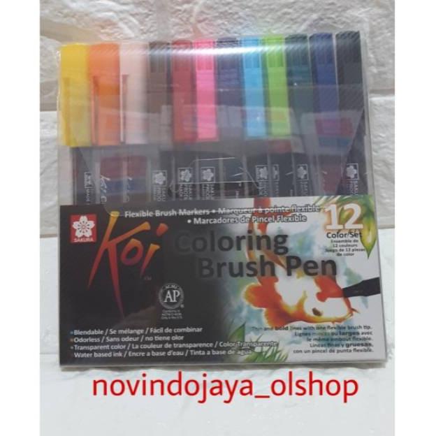 

(BISA COD) HRM-066 KOI COLORING BRUSH PEN (SAKURA) SET 12 LIMITED EDITION Kode 346
