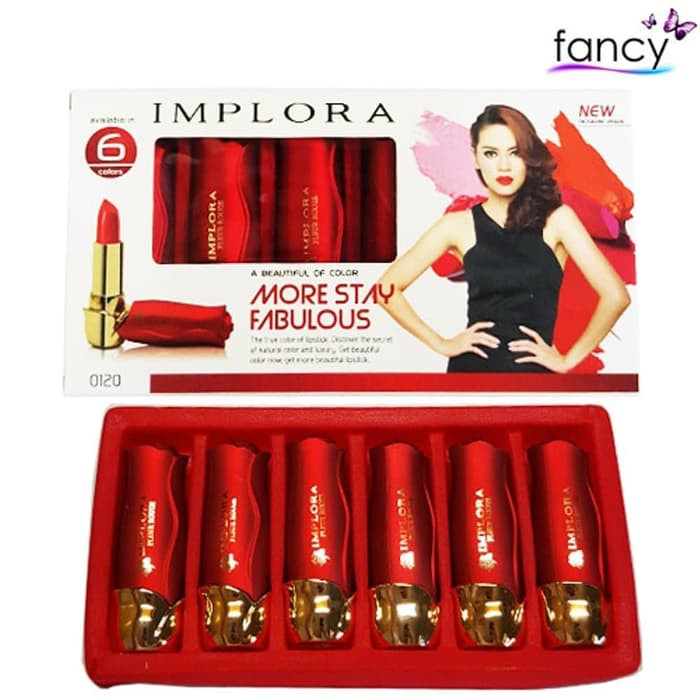 LIPSTICK IMPLORA FLEUR ROUGE / ROSE / MAWAR (MINIM BELI 6)